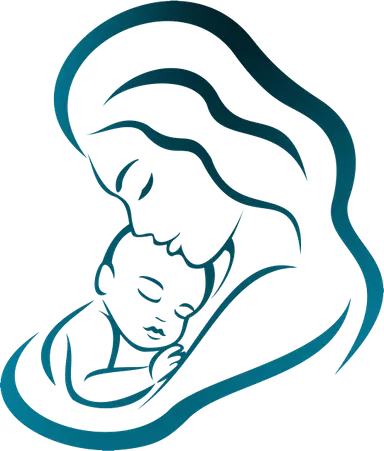 Illustration einer Familie, die soziale Unterstützung erhält